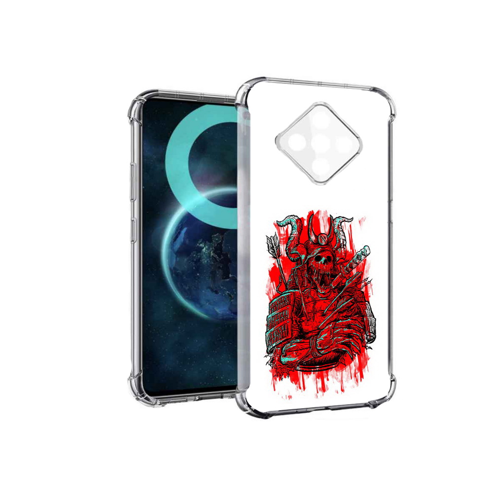 

Чехол MyPads красный скелет воин для Infinix Zero 8, Прозрачный, Tocco