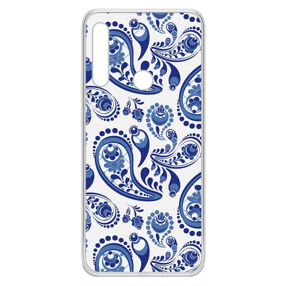 

Чехол-накладка Krutoff Clear Case Гжель для Honor 9X, Прозрачный