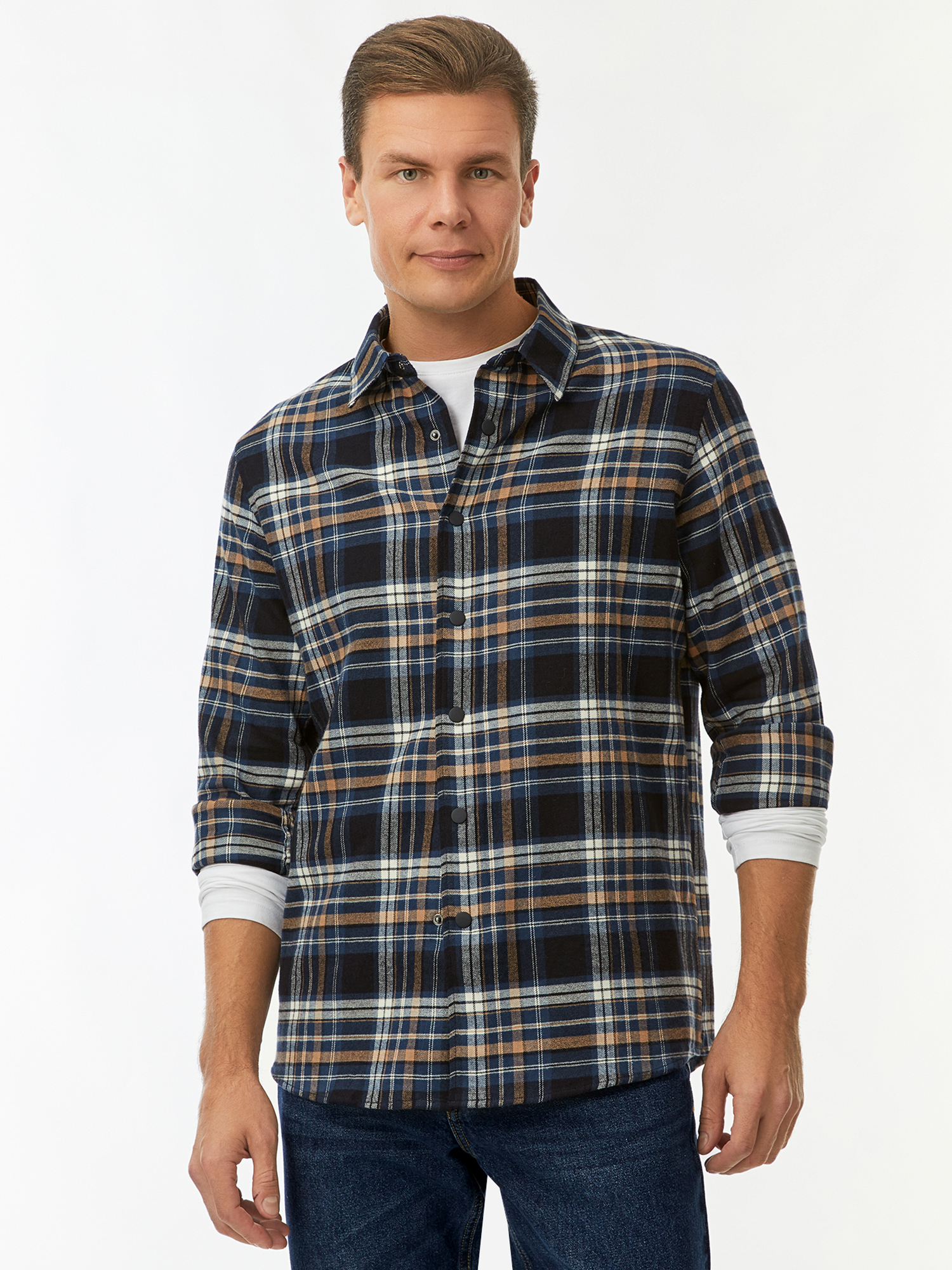

Рубашка мужская oodji 3L330006M синяя 2XL, Синий, 3L330006M