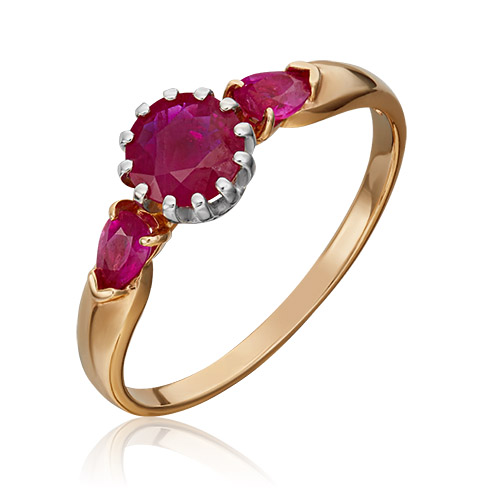 

Кольцо из красного золота с рубином р. 18 PLATINA jewelry 01-1145-00-104-1110-30, 01-1145-00-104-1110-30