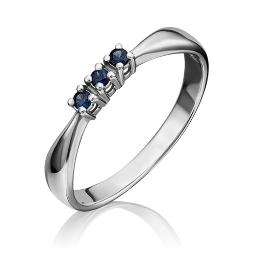 

Кольцо из белого золота с сапфиром р. 17,5 PLATINA jewelry 01-1146-00-102-1120-30, 01-1146-00-102-1120-30