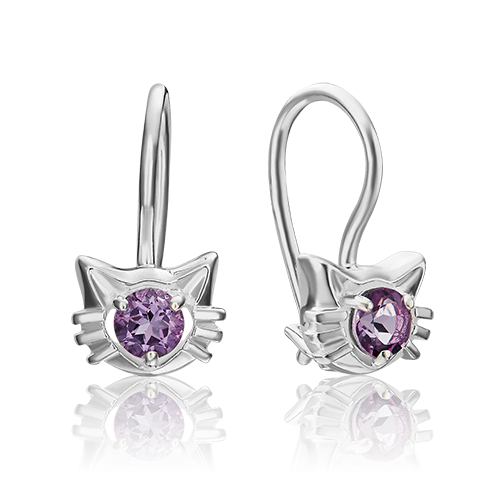 

Серьги из серебра с аметистом PLATINA jewelry 02-4612-00-203-0200-68, 02-4612-00-203-0200-68