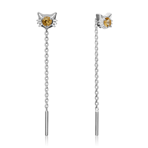 

Серьги из серебра с цитрином PLATINA jewelry 02-4614-00-206-0200-68, 02-4614-00-206-0200-68