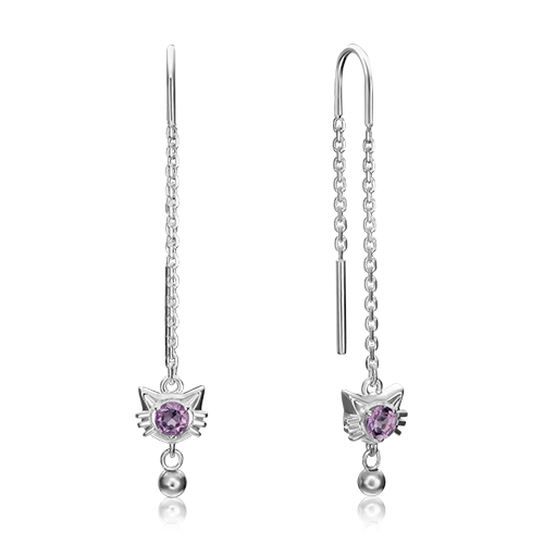 

Серьги из серебра с аметистом PLATINA jewelry 02-4624-00-203-0200-68, 02-4624-00-203-0200-68
