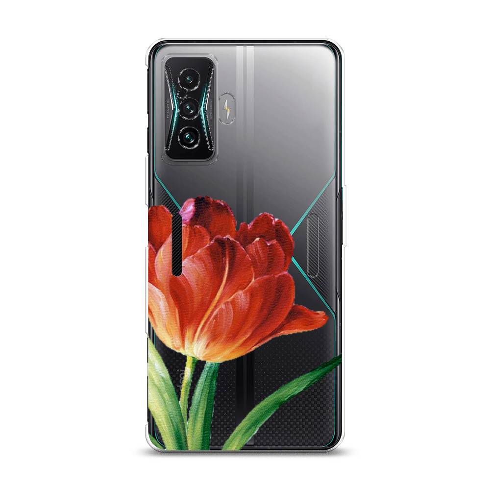 

Чехол Awog на Xiaomi Redmi K50 GE/F4 GT "Красный тюльпан", Разноцветный, 314350-8