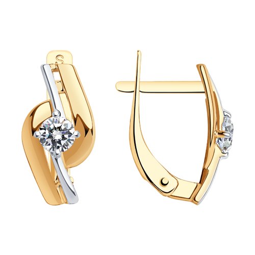 

Серьги из золота TEO MAORI 827207, фианит, 827207