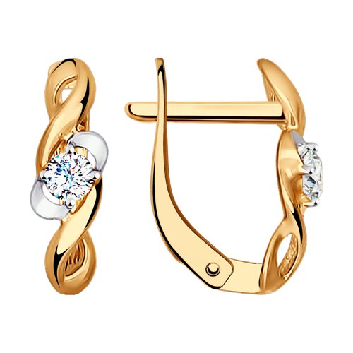 

Серьги из золота TEO MAORI 827232, фианит, 827232