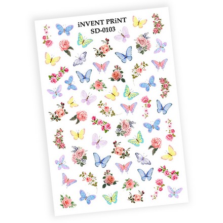 

Набор, iNVENT PRiNT, Слайдер-дизайн «Бабочки. Цветы» №SD-103, 3 шт.
