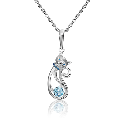 

Кулон из серебра PLATINA jewelry 03-3191-00-201-0200-68, топаз/эмаль, 03-3191-00-201-0200-68