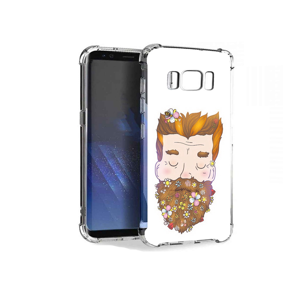 

Чехол MyPads Tocco для Samsung Galaxy S8+ мужчина с цветами в бороде, Tocco