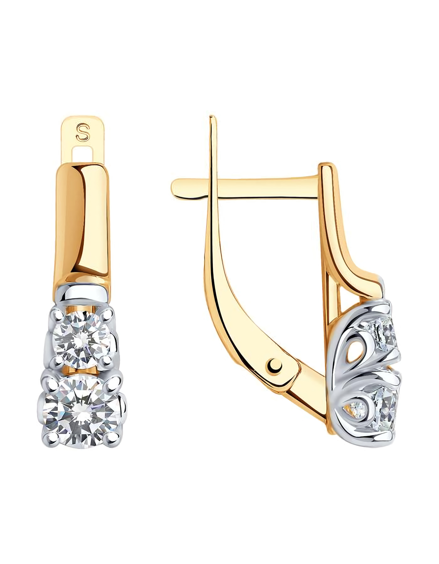 

Серьги из золота TEO MAORI 928013, фианит, 928013
