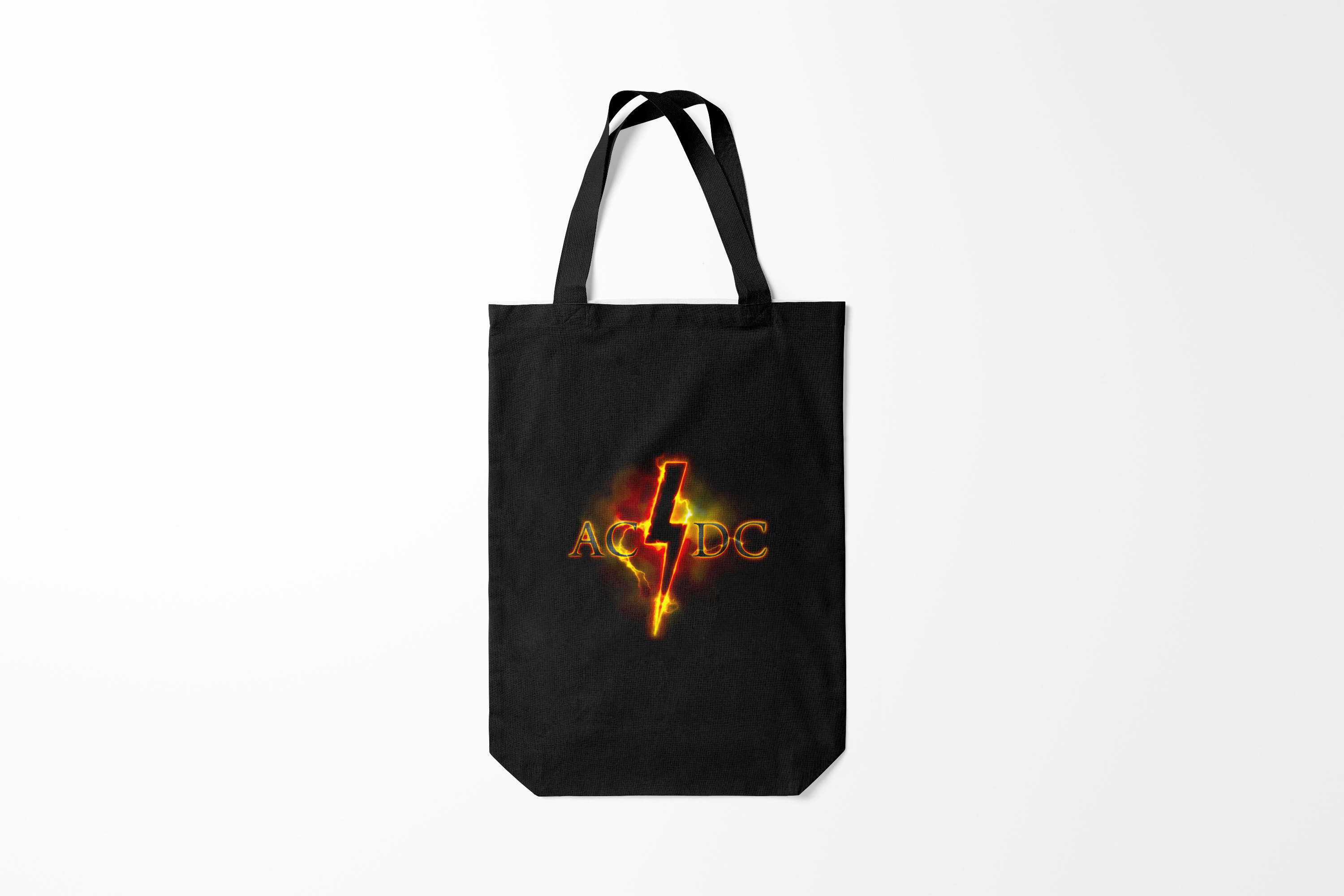 

Сумка шoппер унисекс Burnettie AC/DC огонь, черный, AC/DC огонь