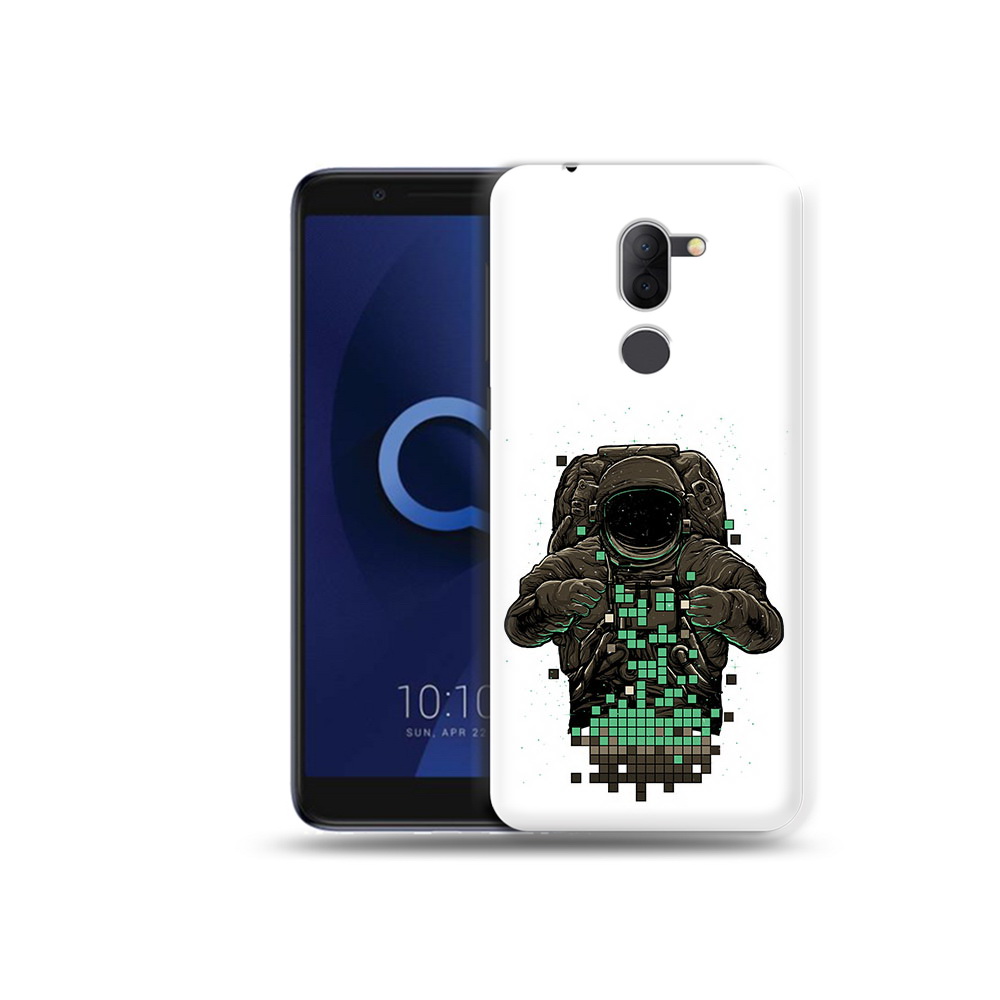 

Чехол MyPads Tocco для Alcatel 3X космонавт с пикселями (PT112114.674.394), Прозрачный, Tocco