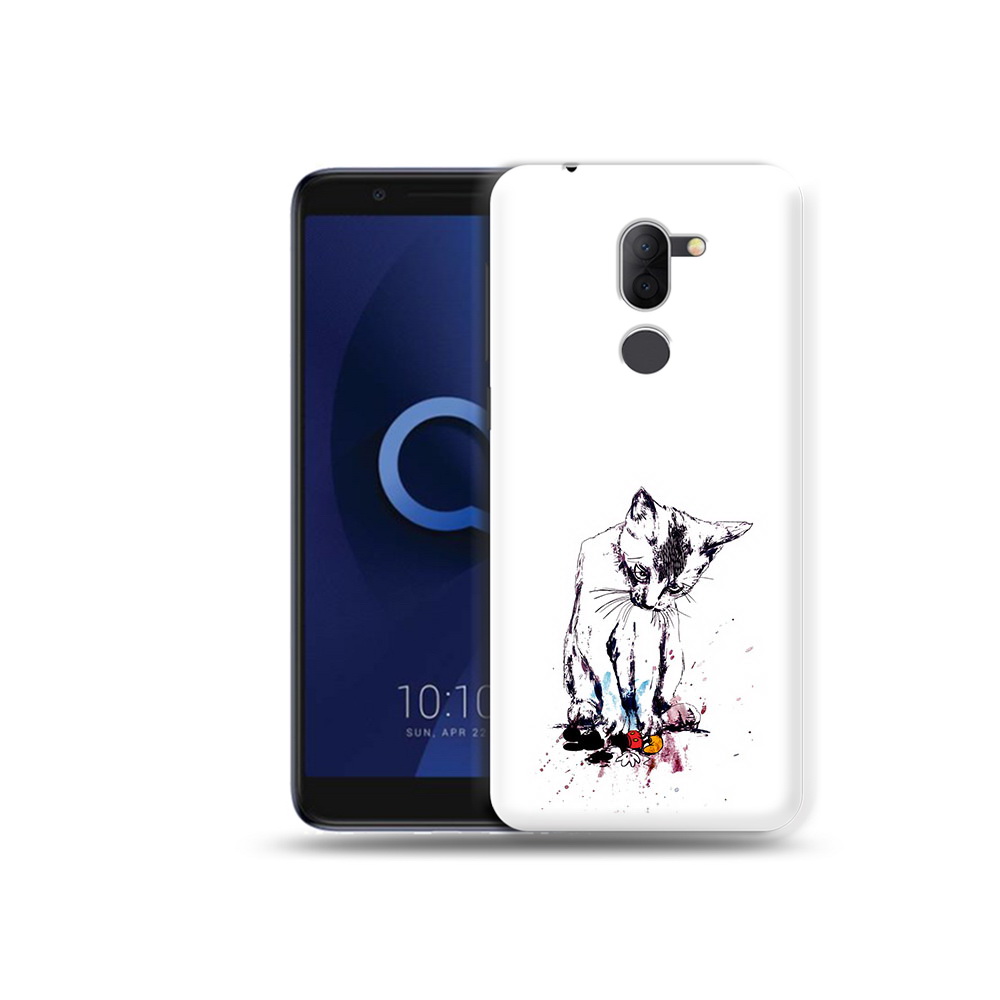 

Чехол MyPads Tocco для Alcatel 3X кот и микки (PT112114.674.399), Прозрачный, Tocco