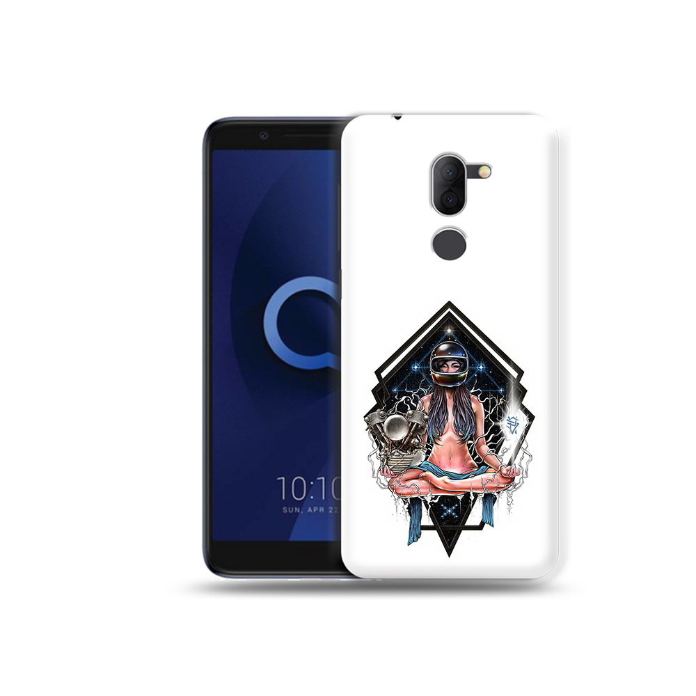 

Чехол MyPads Tocco для Alcatel 3X красивая девушка в шлеме (PT112114.674.406), Прозрачный, Tocco