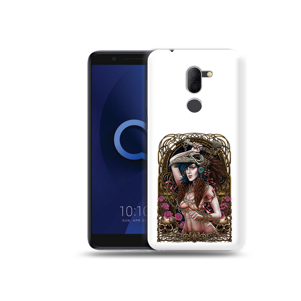 

Чехол MyPads Tocco для Alcatel 3X красивая девушка рисунок (PT112114.674.407), Прозрачный, Tocco