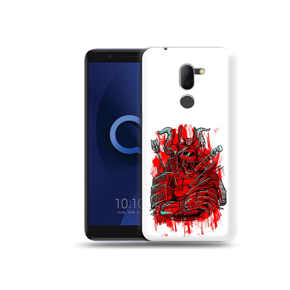

Чехол MyPads Tocco для Alcatel 3X красный скелет воин (PT112114.674.413), Прозрачный, Tocco