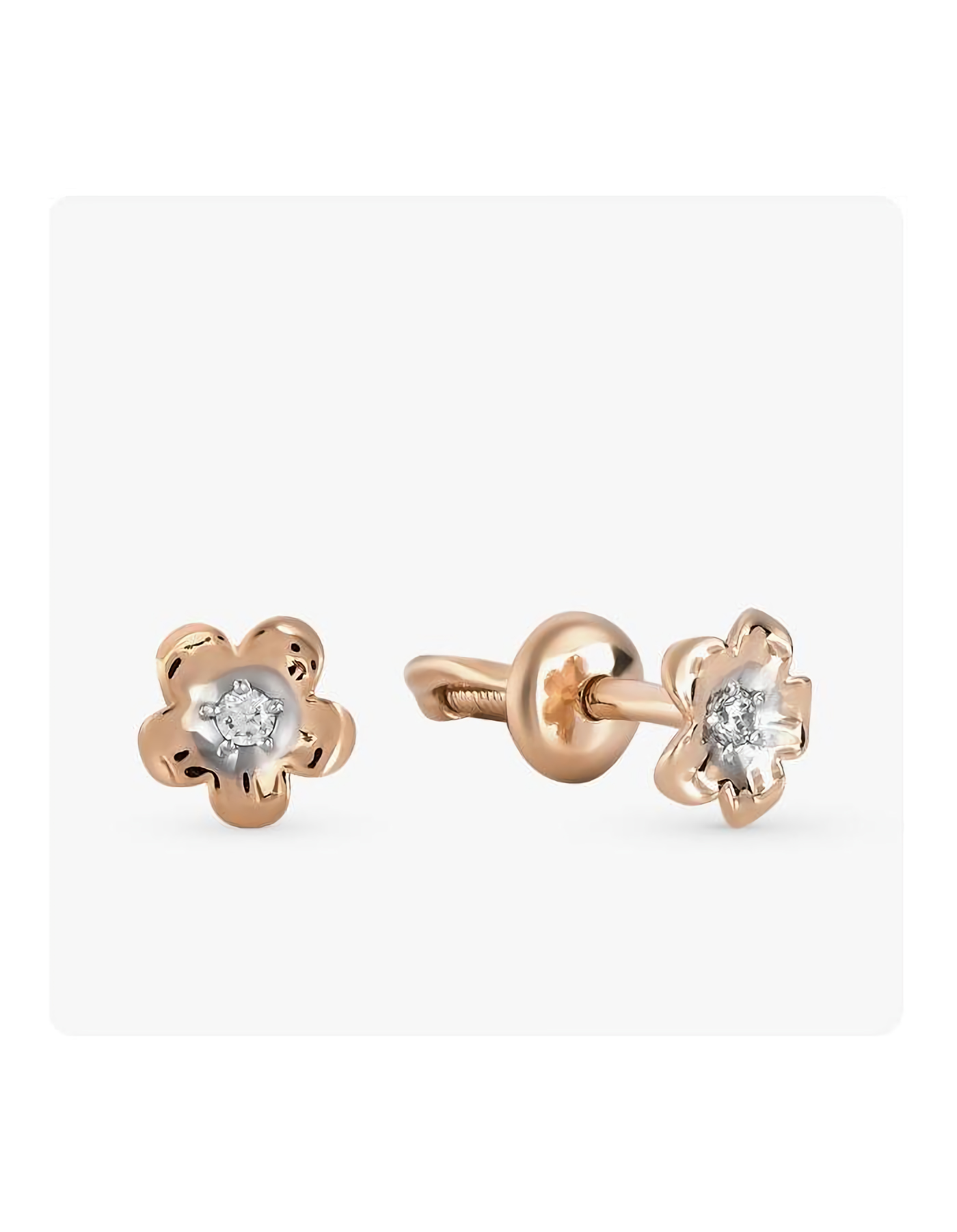 

Серьги пусеты из золота TEO MAORI 920018500, фианит, 920018500