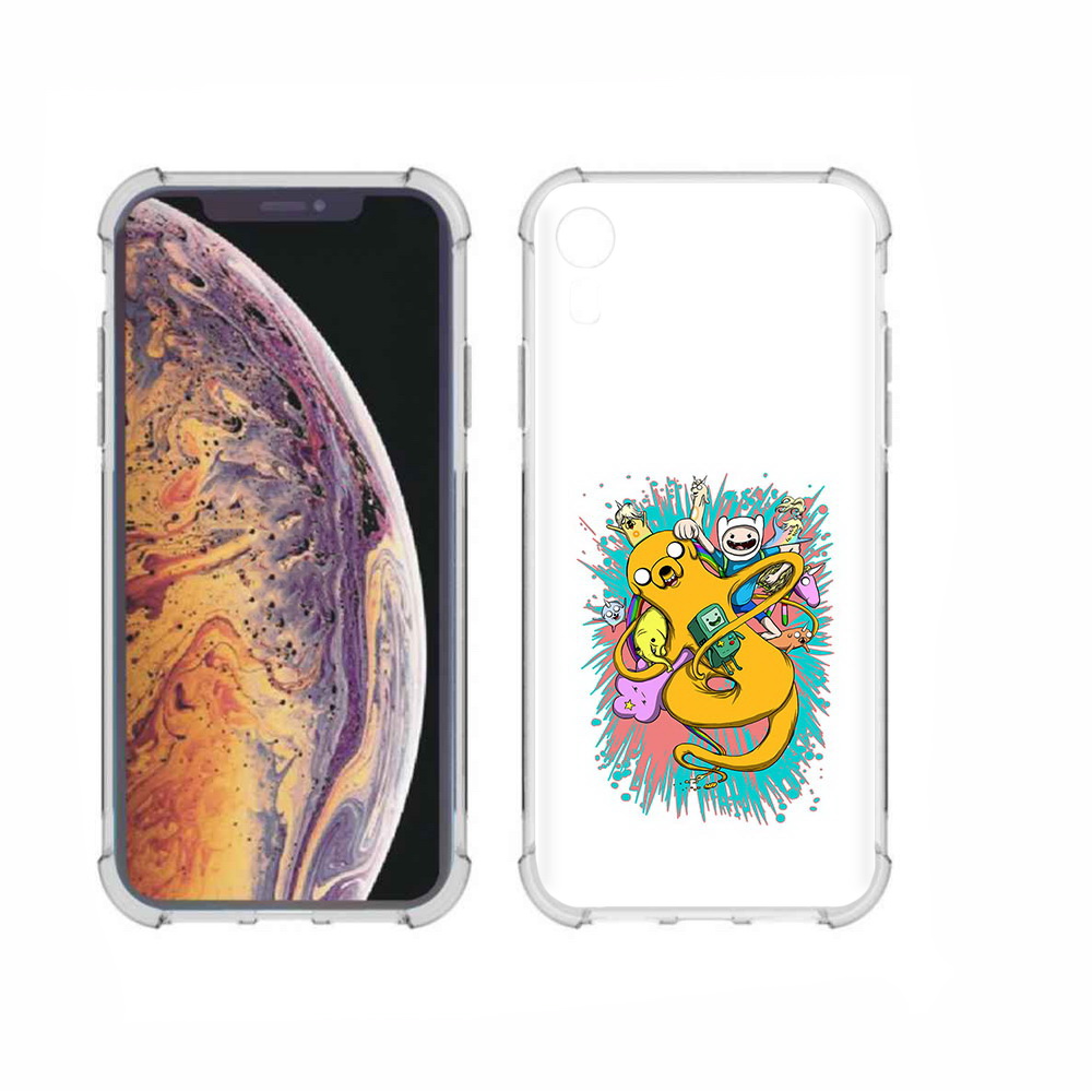 

Чехол MyPads Tocco для Apple iPhone XR время приключений рисунок, Прозрачный, Tocco