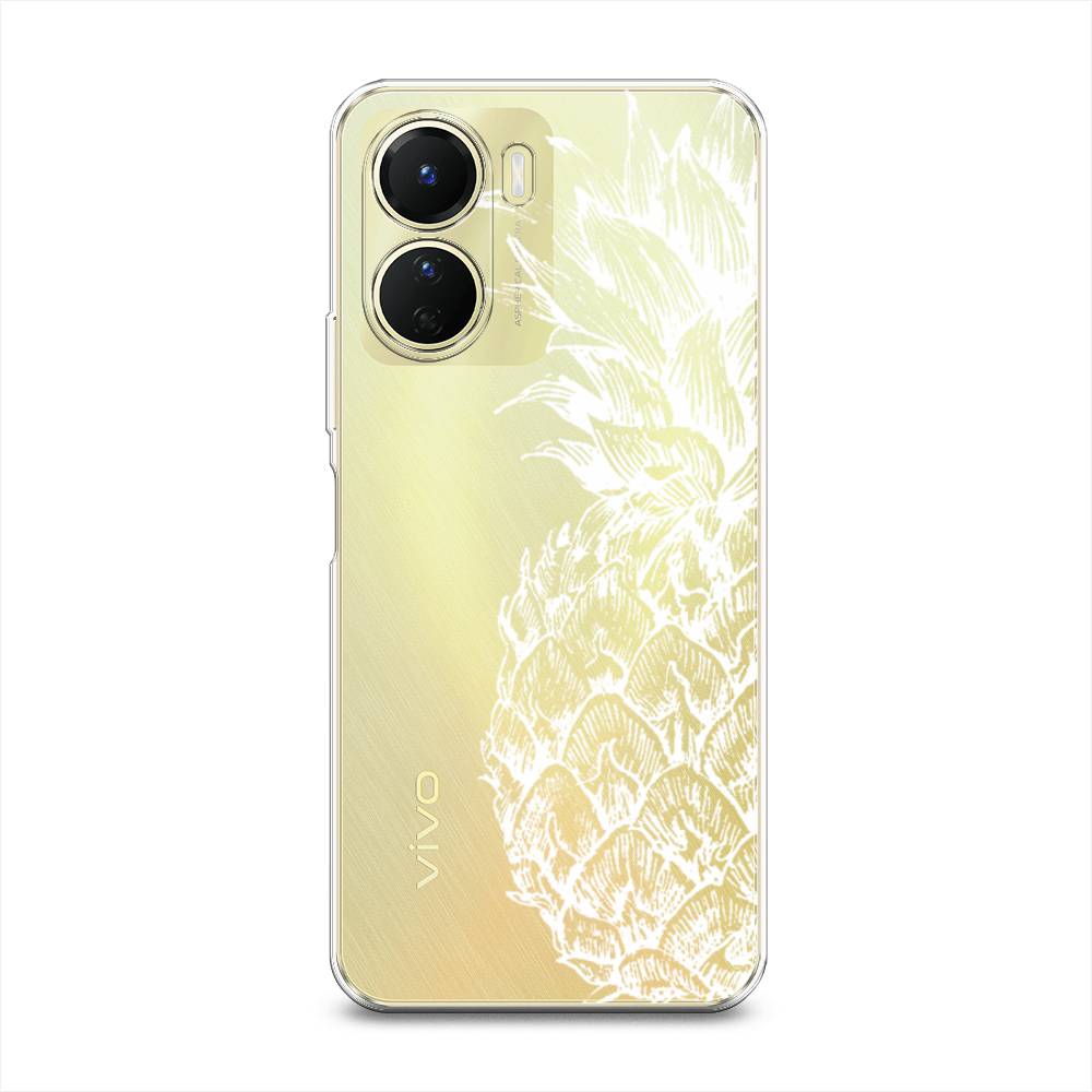 

Чехол Awog на Vivo Y16 "Ананас графика белая", Белый, 267850-10