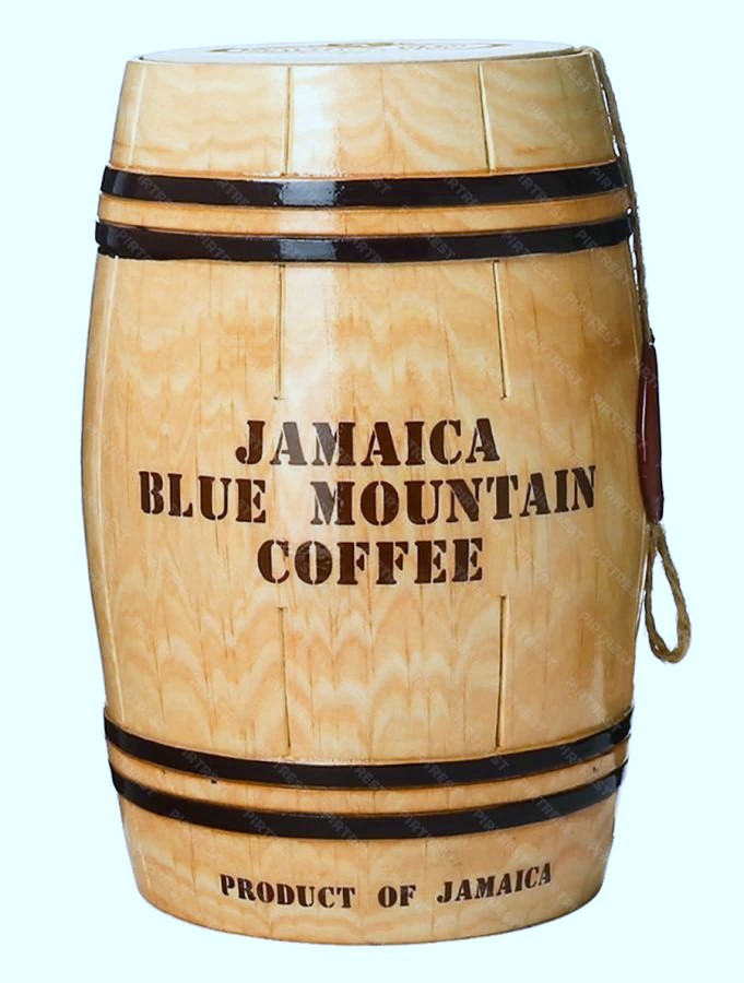 Кофе Rokka в подарочном бочонке 100% Ямайка Блю Маунтин, средняя обжарка,200 гр