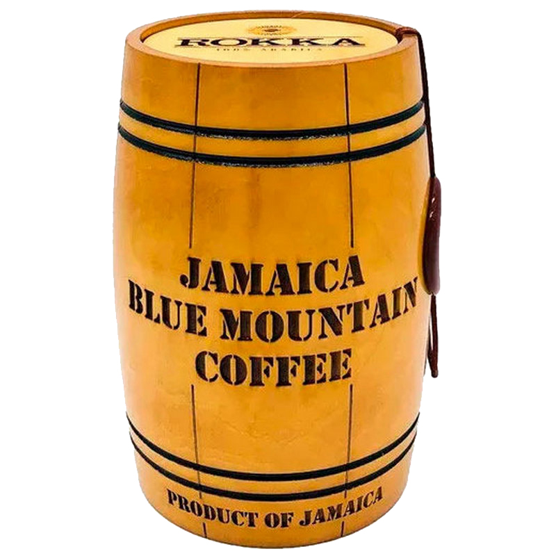 Кофе Rokka в подарочном бочонке 100% Ямайка Блю Маунтин, средняя обжарка,200 гр