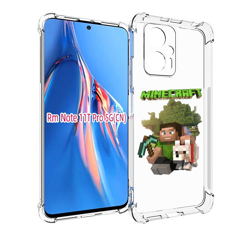 

Чехол MyPads Майнкрафт детский для Xiaomi Redmi Note 11T Pro / 11T Pro Plus / Poco X4 G..., Прозрачный, Tocco