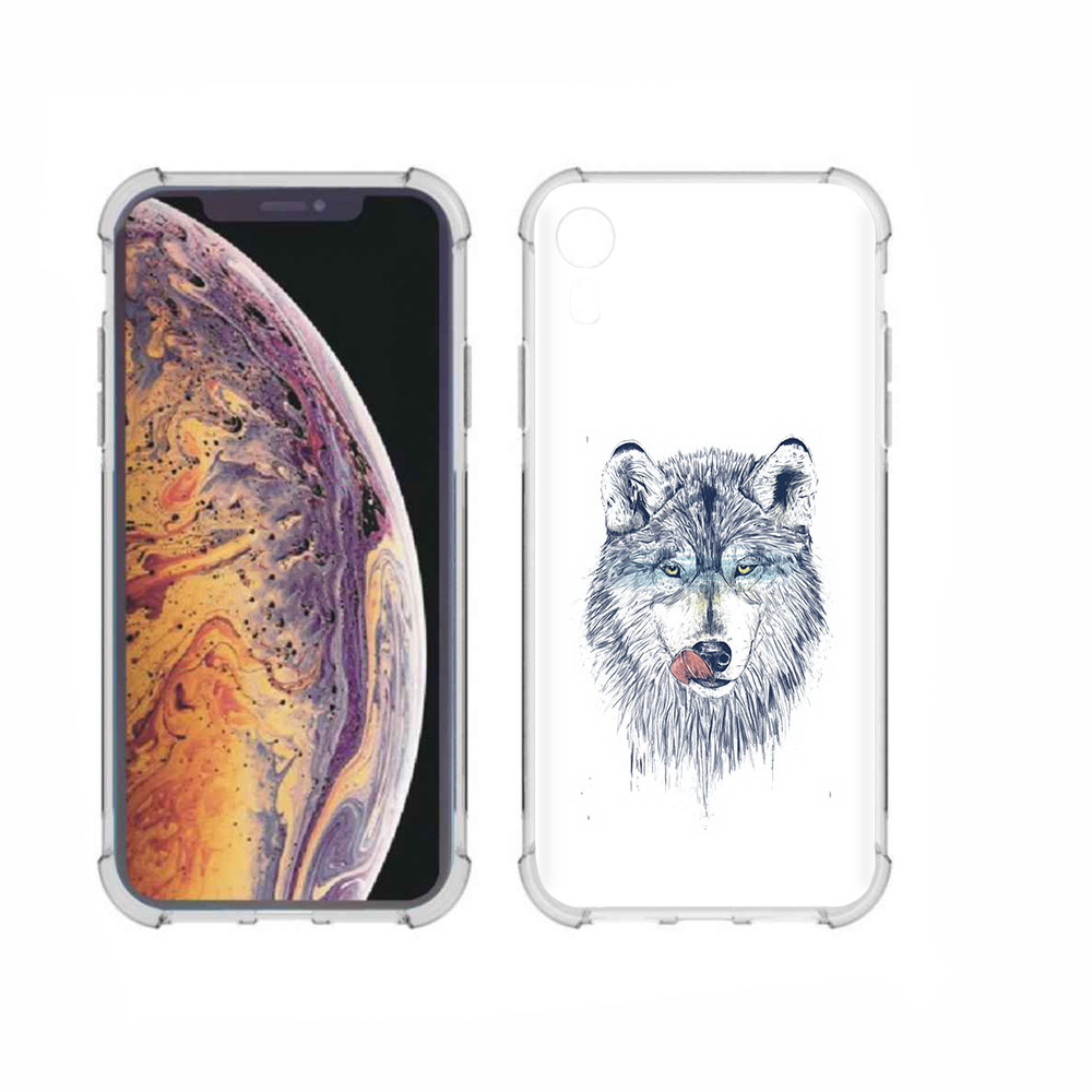 

Чехол MyPads Tocco для Apple iPhone XR голодгый волк, Прозрачный, Tocco