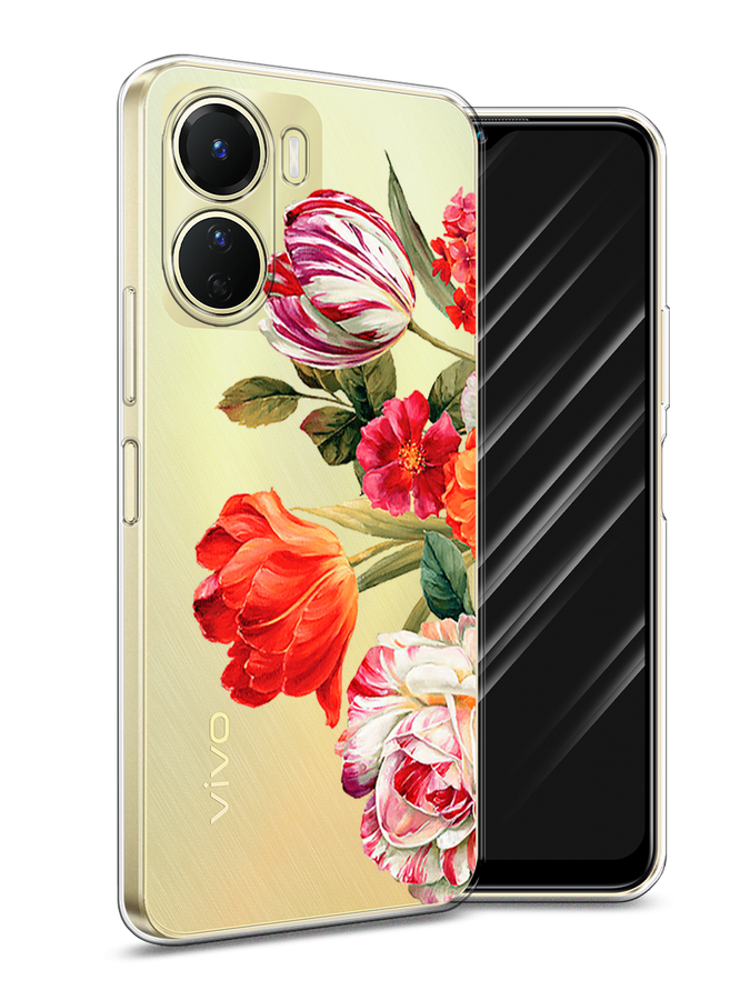 

Чехол Awog на Vivo Y16 "Весенний букет", Красный;розовый;зеленый, 267850-8