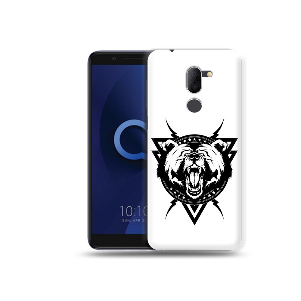 

Чехол MyPads Tocco для Alcatel 3X медведь в треугольнике (PT112114.674.464), Прозрачный, Tocco