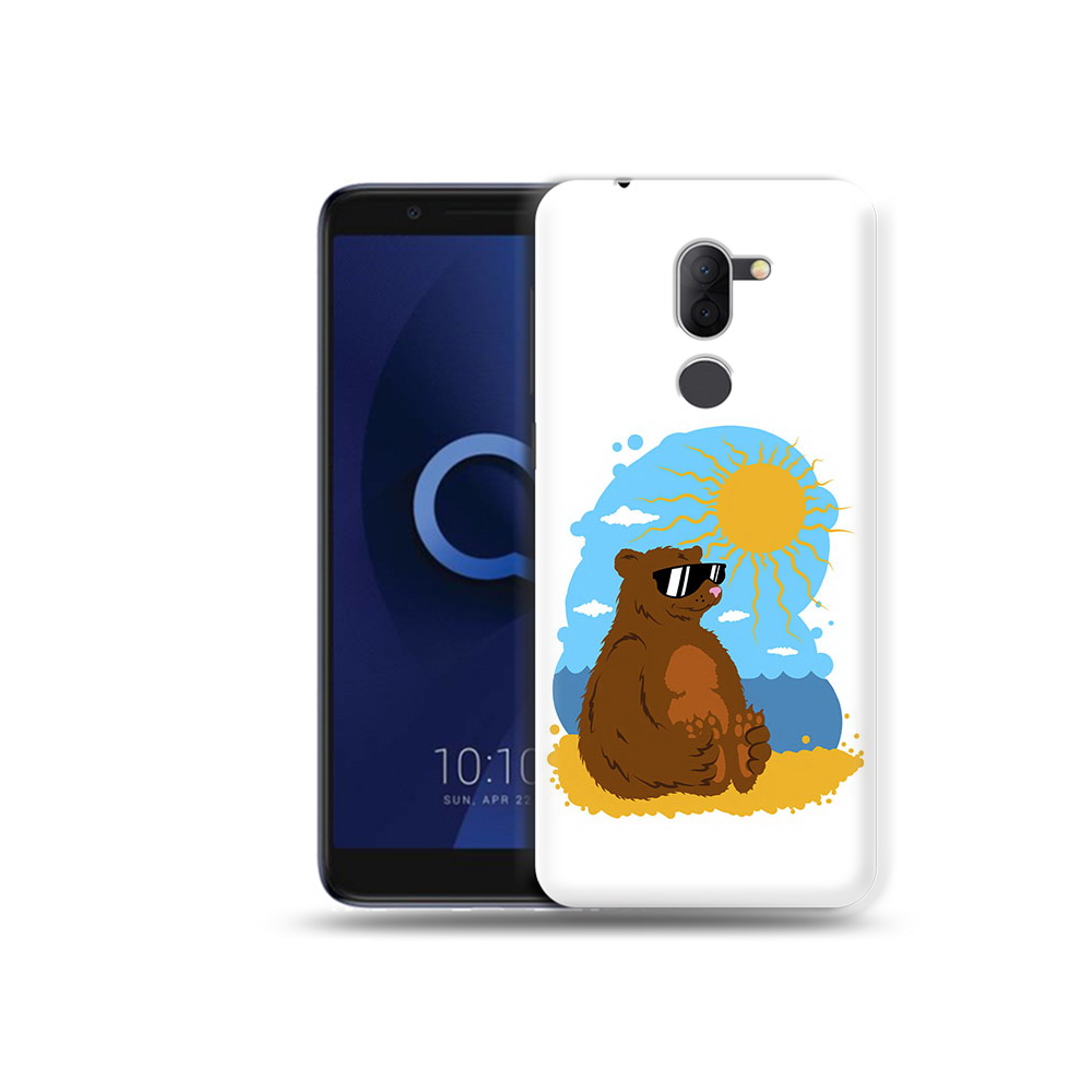 

Чехол MyPads Tocco для Alcatel 3X медведь на чиле (PT112114.674.468), Прозрачный, Tocco