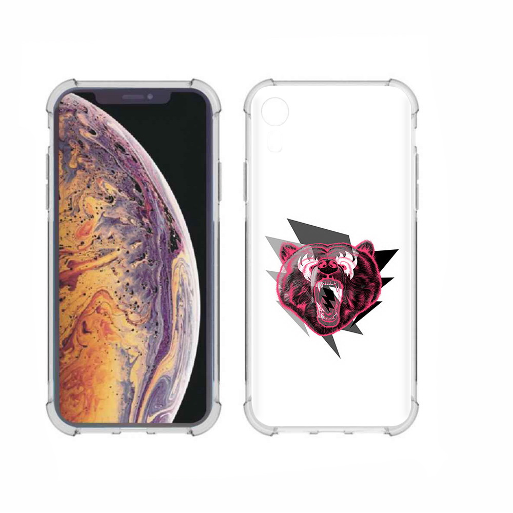 

Чехол MyPads Tocco для Apple iPhone XR грозовой медведь, Прозрачный, Tocco