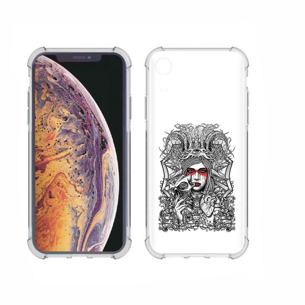 

Чехол MyPads Tocco для Apple iPhone XR грусная девушка, Прозрачный, Tocco