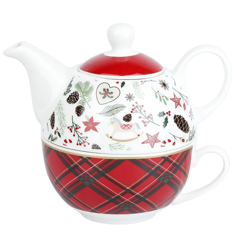 

Чайный набор Nouvelle Home Edinburgh 1620109, Белый;красный, Edinburgh