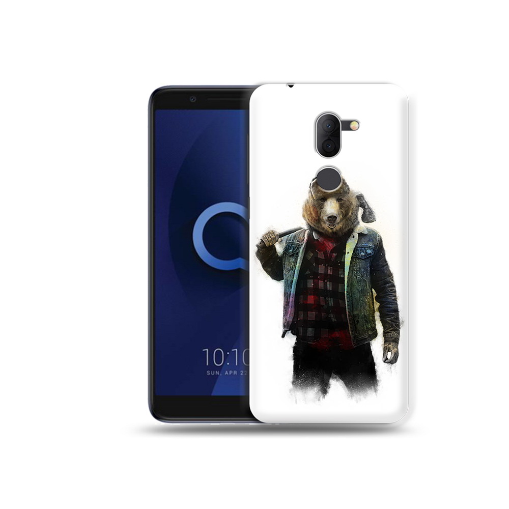 

Чехол MyPads Tocco для Alcatel 3X медведь с топором (PT112114.674.469), Прозрачный, Tocco