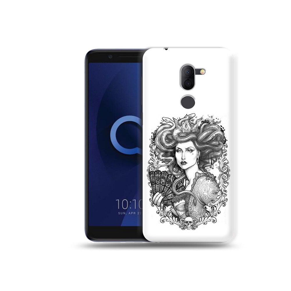 

Чехол MyPads Tocco для Alcatel 3X медуза черно белый (PT112114.674.472), Прозрачный, Tocco