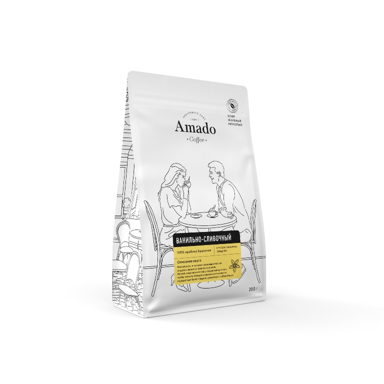 Кофе молотый Amado Ванильно-сливочный ароматизированный, 200 г