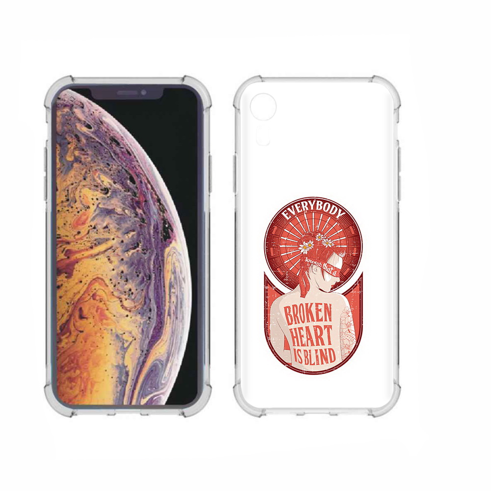 

Чехол MyPads Tocco для Apple iPhone XR девушка разбитое сердце, Прозрачный, Tocco