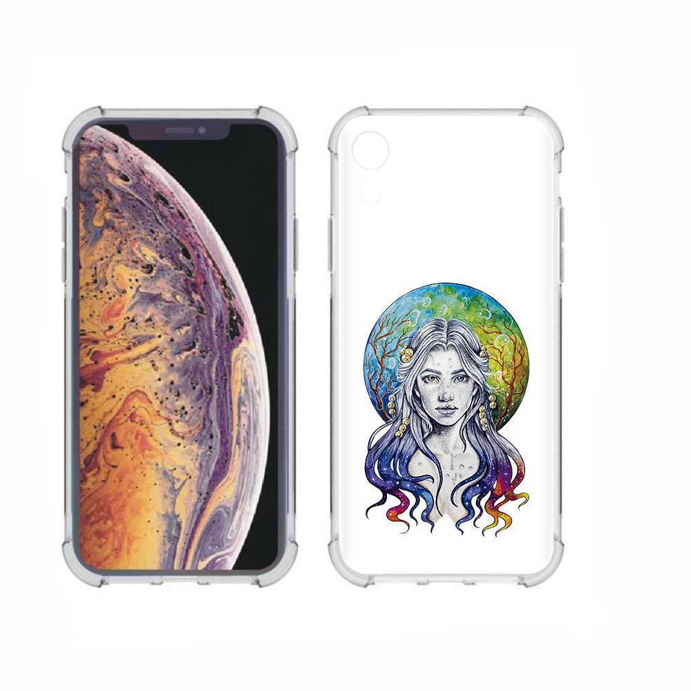 

Чехол MyPads Tocco для Apple iPhone XR девушка с красивыми волосами, Прозрачный, Tocco