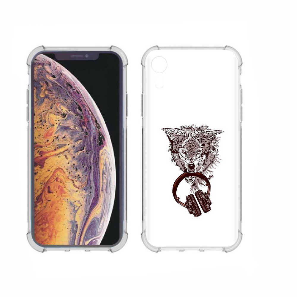 

Чехол MyPads Tocco для Apple iPhone XR дикий волк, Прозрачный, Tocco