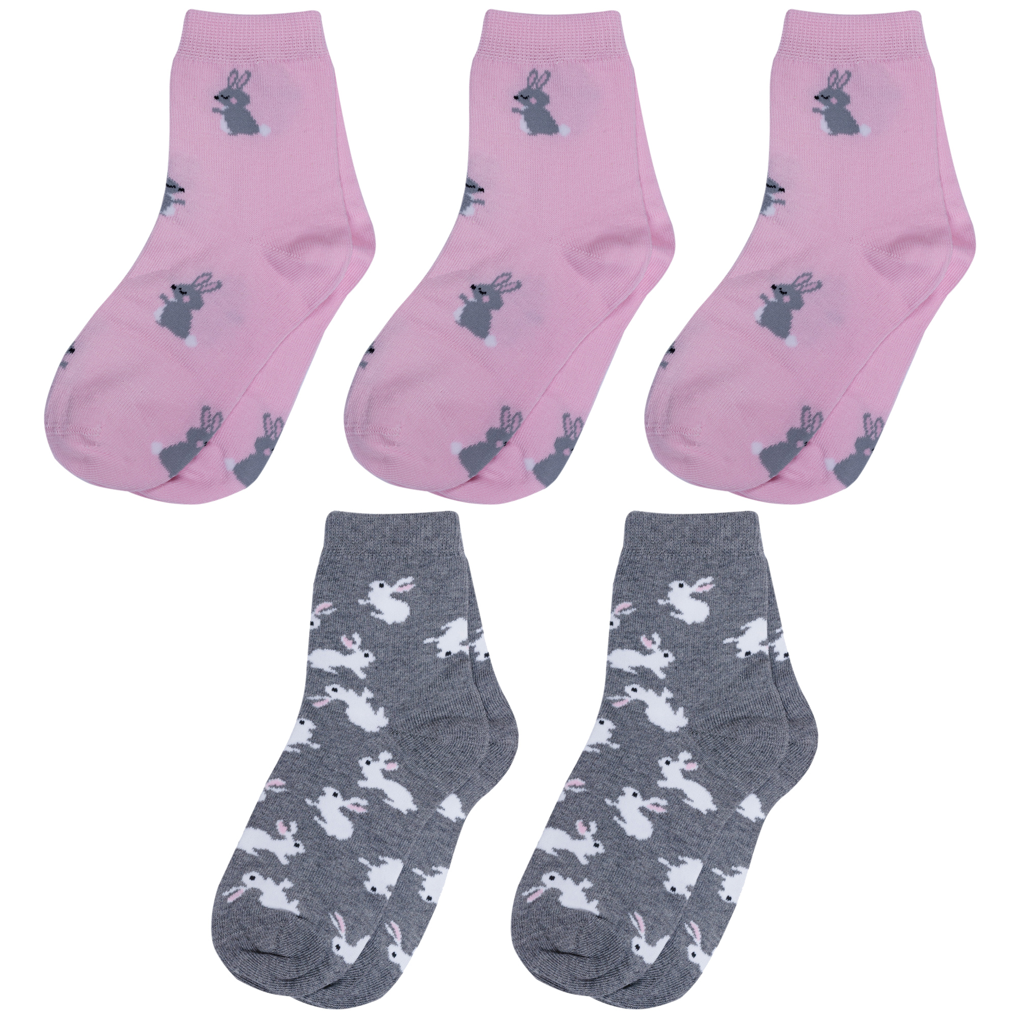 

Носки детские Rusocks 5-Д-31349 цв. серый; розовый; белый р. 18-20, 5-Д-31349