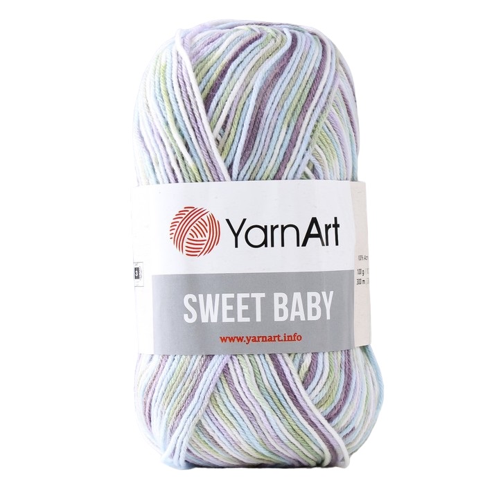 

Пряжа Sweet Baby 100% акрил 300м/100г (912 астра-гол-зеленый)