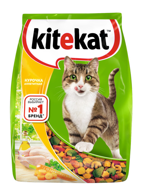 фото Сухой корм для кошек kitekat, аппетитная курочка, 0,35кг