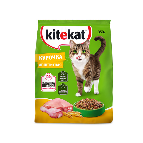 Сухой корм для кошек Kitekat аппетитная курочка 035кг 333₽