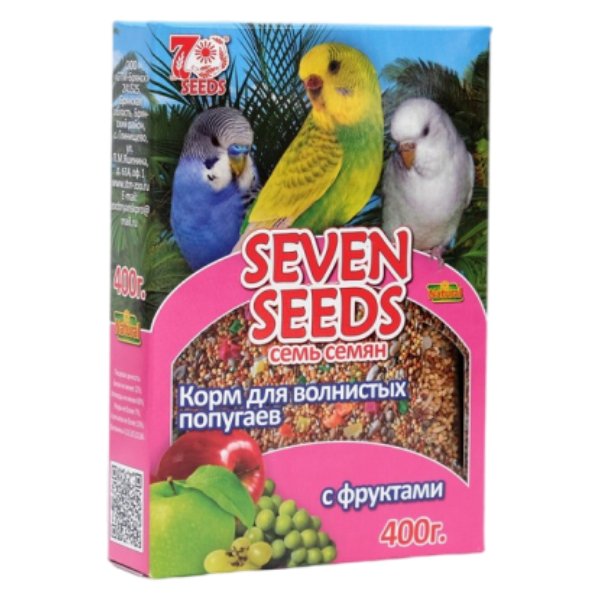 

Сухой корм для волнистых попугаев Seven Seeds Special с фруктами, 400 г