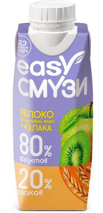 

Смузи Easy Смузи яблоко + 4 злака 250 мл