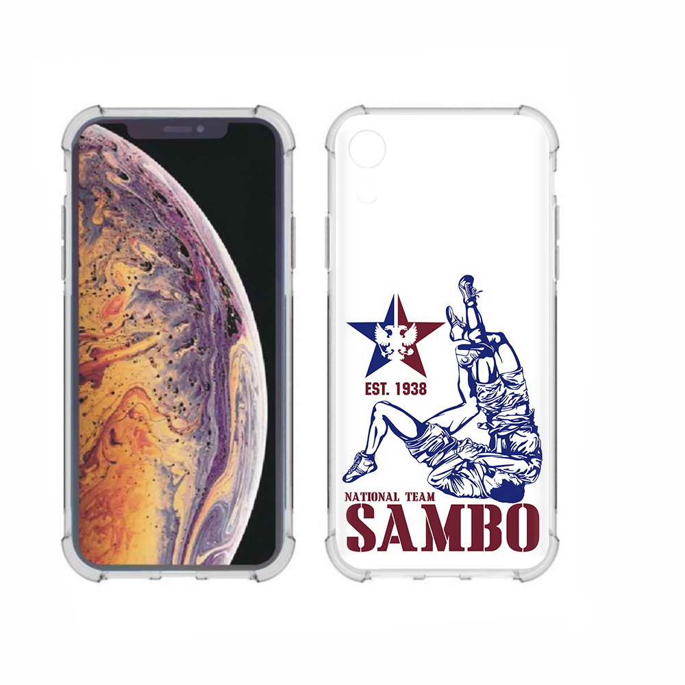 

Чехол MyPads Tocco для Apple iPhone XR единоборства самбо, Прозрачный, Tocco