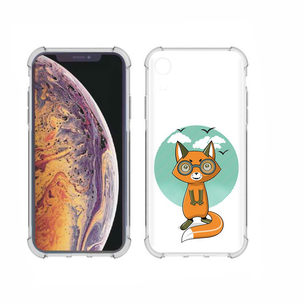 

Чехол MyPads Tocco для Apple iPhone XR задумчивая лиса, Прозрачный, Tocco