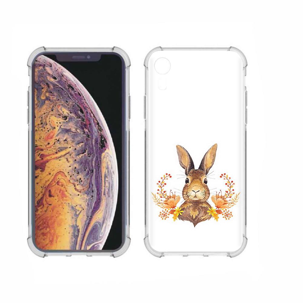 

Чехол MyPads Tocco для Apple iPhone XR зайка в цветах, Прозрачный, Tocco