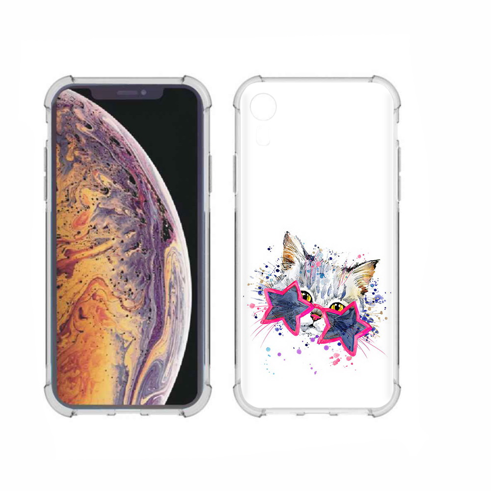 

Чехол MyPads Tocco для Apple iPhone XR звездные очки, Прозрачный, Tocco